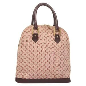 LOUIS VUITTON Monogram Mini Alma Haut Hand Bag Red M92204